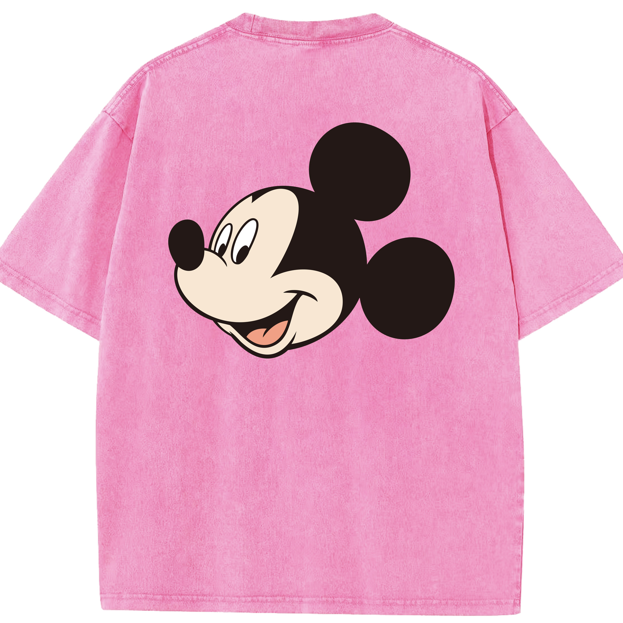 （画像用） ミッキーマウス Mickey Mouse 綿100% ヴィンテージ風 半袖Tシャツ（背面プリント）